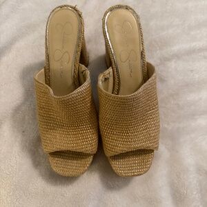 Jessica Simpson platform sandals.